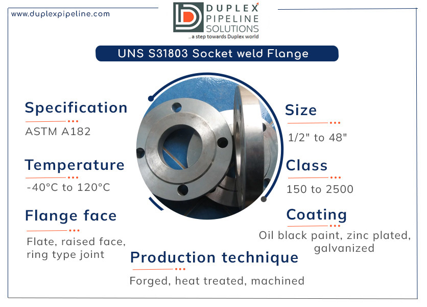 UNS S31803 Socket weld Flange specification